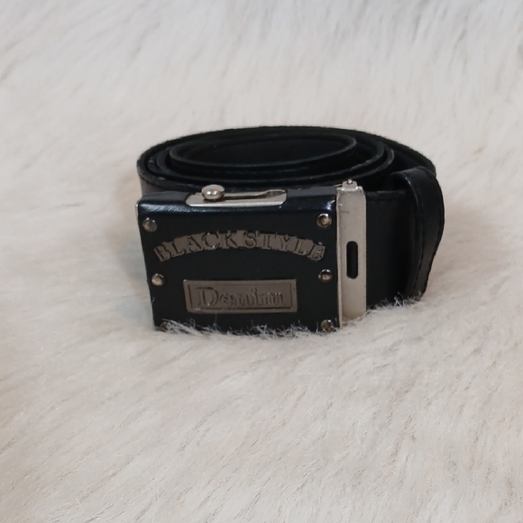 Pierre Cardin Denim Other - Pierre Cardin  Black Leather Belt   With Leather Covered Buckle Men Aprox: 50"
